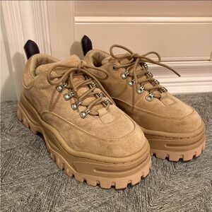 Eytys Angel Platform Sneaker "Dune" Suede (Women's 9, Men's 7.5)